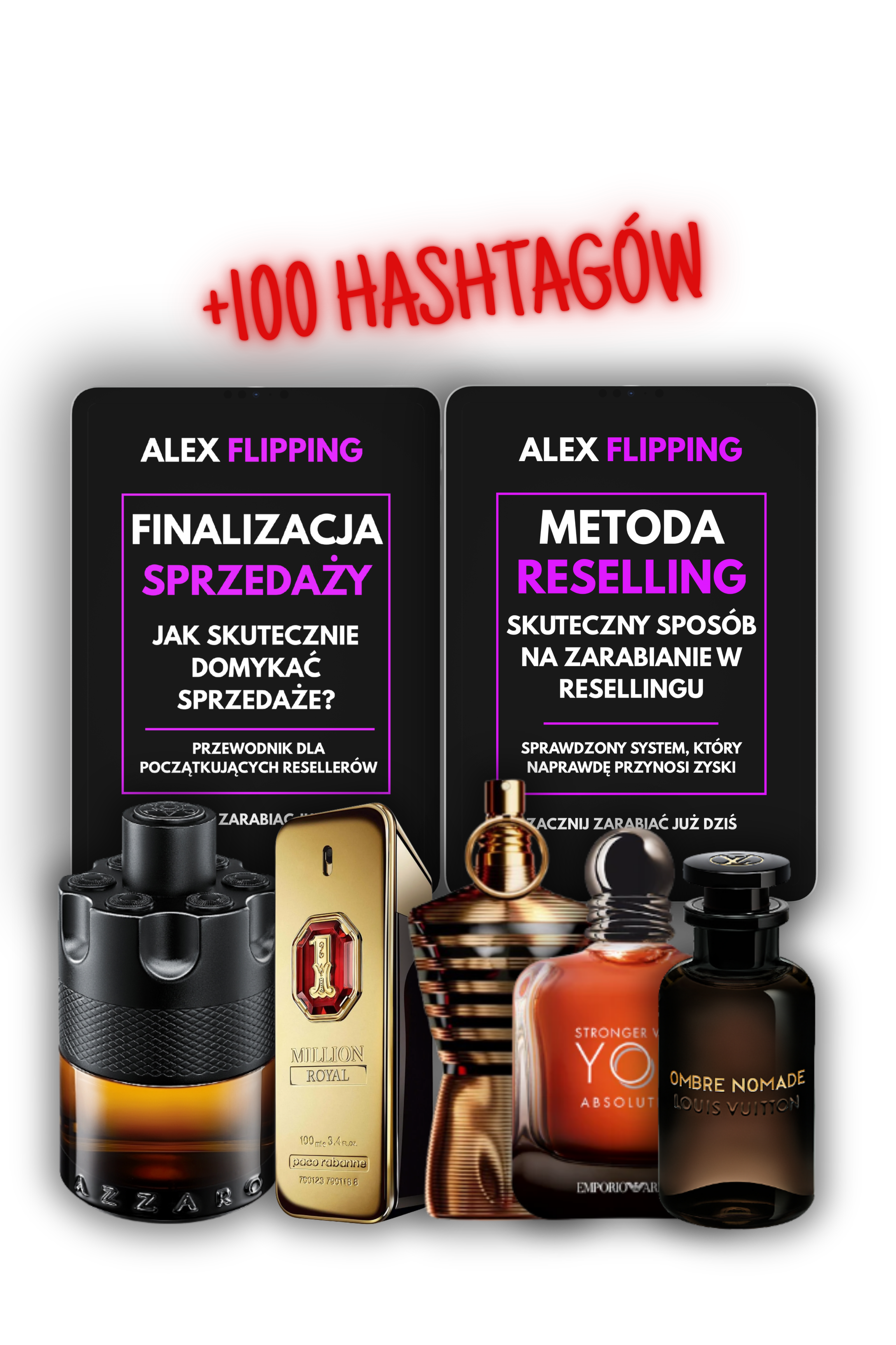 Zestaw Reseller Gold - 20 Najlepiej Sprzedających się Perfum + Kompletny Pakiet Ebooków Sprzedażowych + 100 Hashtagów